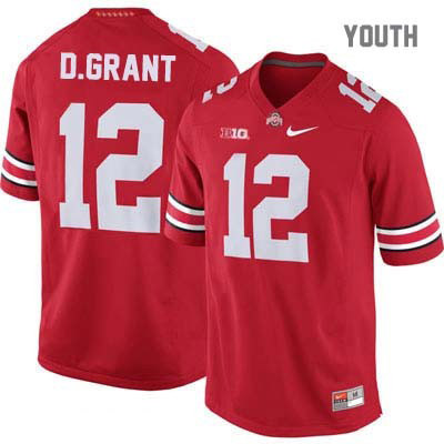 Ohio State Buckeyes Youth Doran Grant #12 Red Authentic Nike College NCAA Stitched Football Jersey RY19C56SG
